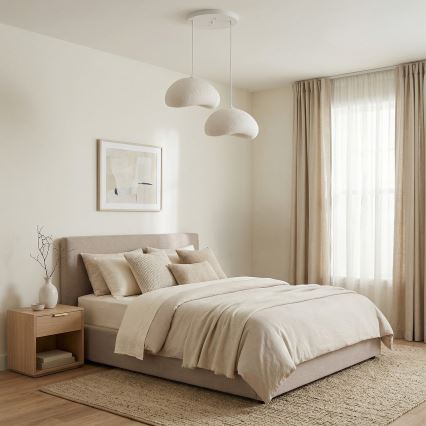 Brilagi - Lestenec na jekleni vrvici WABI SABI 2xE27/40W/230V premer 60 cm bela
