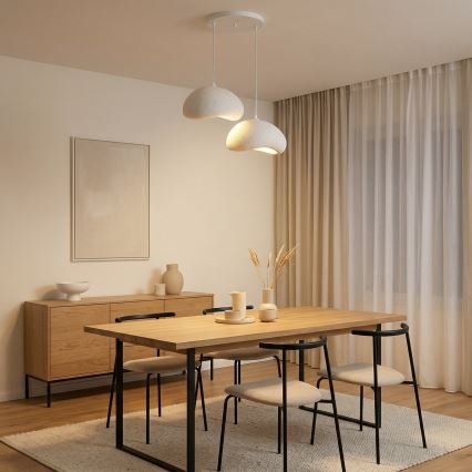 Brilagi - Lestenec na jekleni vrvici WABI SABI 2xE27/40W/230V premer 60 cm bela