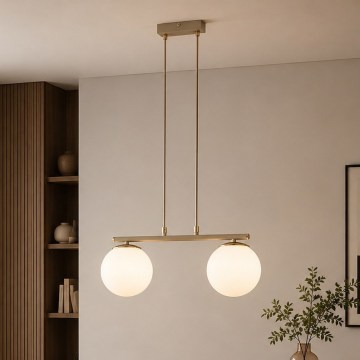 Brilagi - Lestenec na kabelu MILO 2xE27/60W/230V bež/zlata
