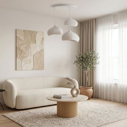 Brilagi - Lestenec na kabelu WABI SABI 3xE27/40W/230V, premer 60 cm, bela