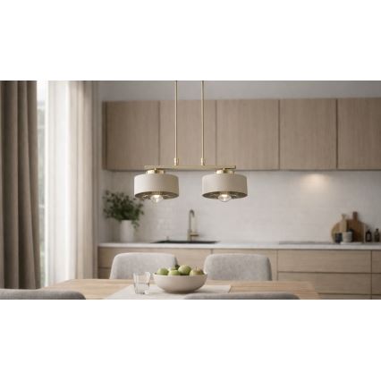 Brilagi - lestenec na kablu 2xE27/60W/230V bež/zlata