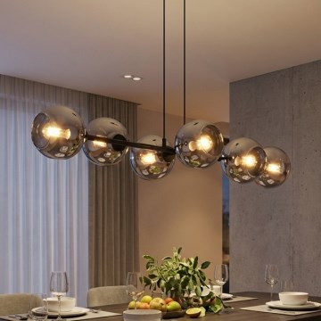 Brilagi - Lestenec na kablu 6xE27/60W/230V črna/dimno siva