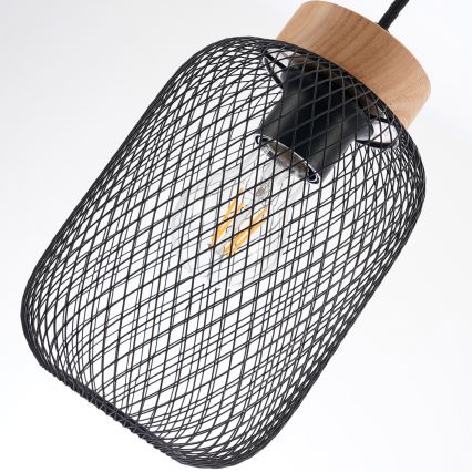 Brilagi - Lestenec na kablu BASKLITE 3xE27/15W/230V kavčukov les/črna