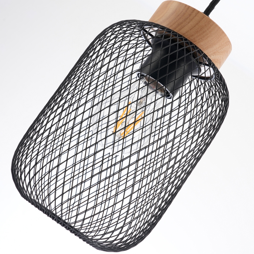 Brilagi - Lestenec na kablu BASKLITE 3xE27/15W/230V kavčukov les/črna