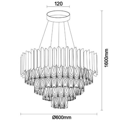 Brilagi - Lestenec na kablu CARLOS 9xE14/40W/230V, premer 60 cm
