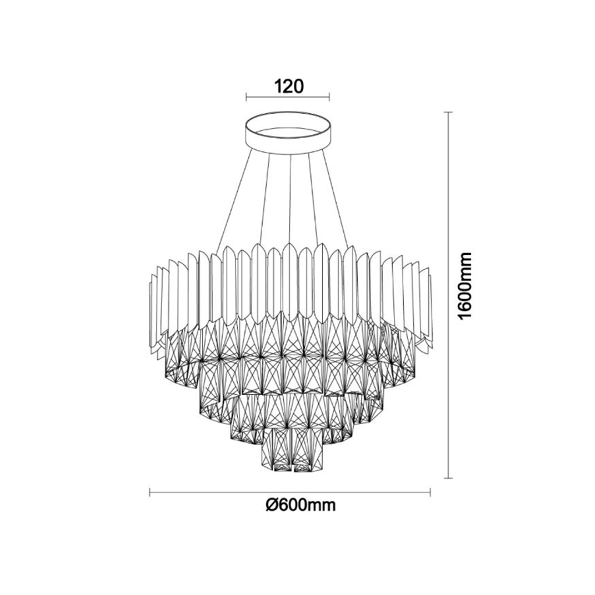 Brilagi - Lestenec na kablu CARLOS 9xE14/40W/230V, premer 60 cm
