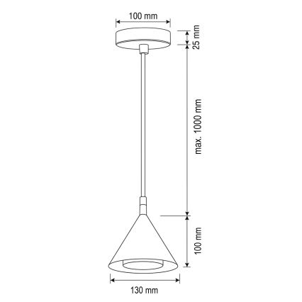 Brilagi - Lestenec na kablu CONE SINGLE 1xGX53/15W/230V črna