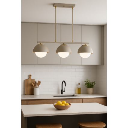Brilagi - lestenec na kablu COSMO 3xE27/60W/230V bež/zlata
