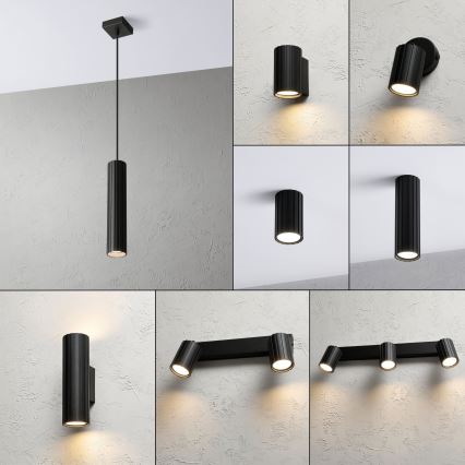 Brilagi - Lestenec na kablu CRISPINA 1xGU10/10W/230V črna