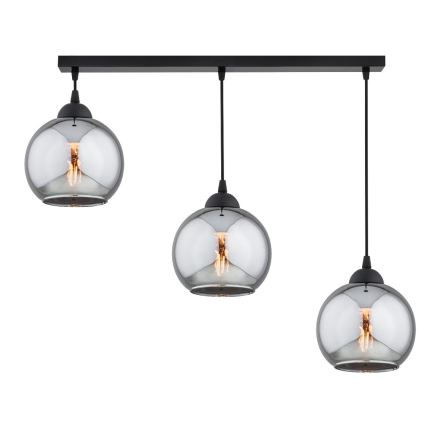Brilagi - Lestenec na kablu DIOR 3xE27/60W/230V črna/dimno siva