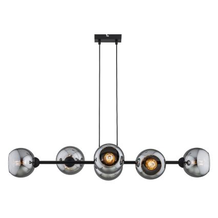 Brilagi - Lestenec na kablu DIOR 6xE27/60W/230V črna/dimno siva
