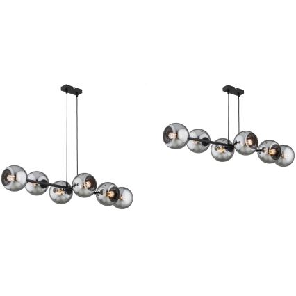 Brilagi - Lestenec na kablu DIOR 6xE27/60W/230V črna/dimno siva