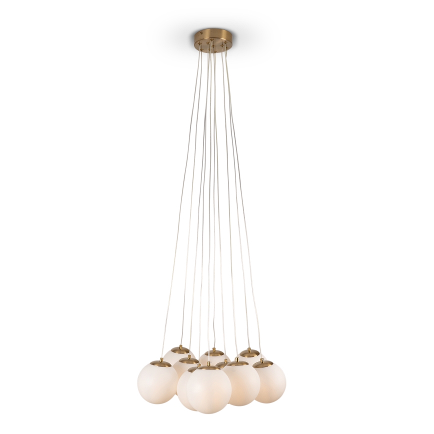 Brilagi - Lestenec na kablu GLOBE 10xE14/15W/230V bela