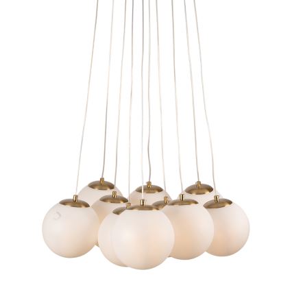 Brilagi - Lestenec na kablu GLOBE 10xE14/15W/230V bela
