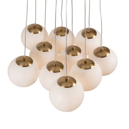 Brilagi - Lestenec na kablu GLOBE 10xE14/15W/230V bela