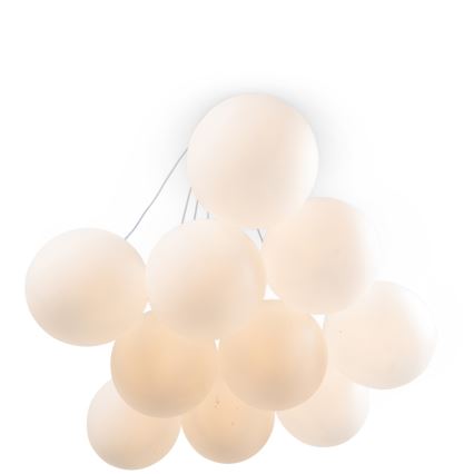 Brilagi - Lestenec na kablu GLOBE 10xE14/15W/230V bela