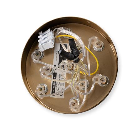 Brilagi - Lestenec na kablu GLOBE 10xE14/15W/230V bela