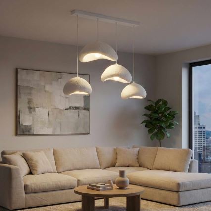 Brilagi - Lestenec na kablu LUNA 4xE27/40W/230V bela