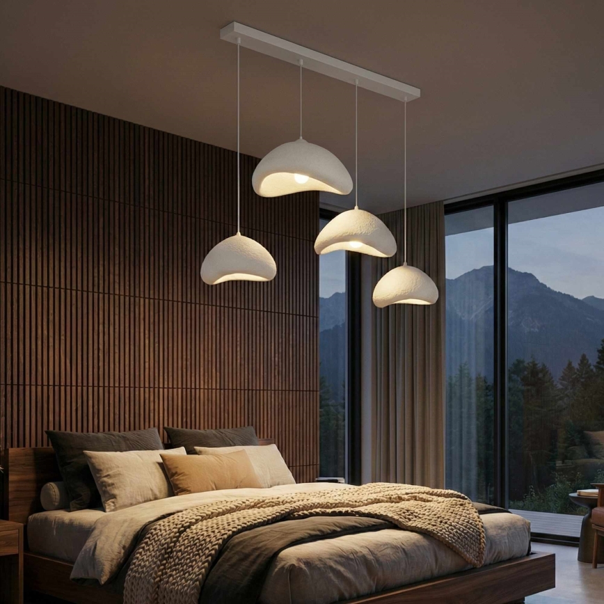 Brilagi - Lestenec na kablu LUNA 4xE27/40W/230V bela