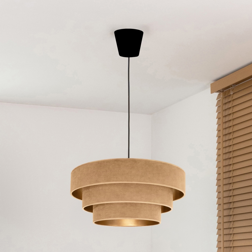 Brilagi - Lestenec na kablu LUNETA 1xE27/60W/230V Ø 40 cm bež/zlata