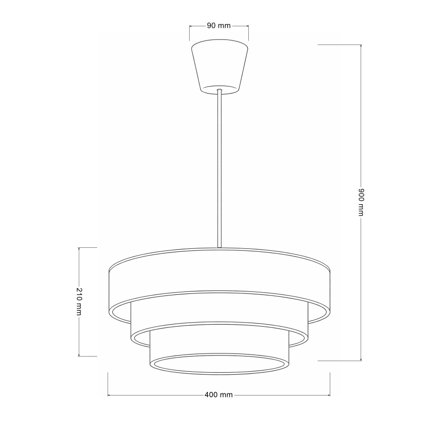Brilagi - Lestenec na kablu LUNETA 1xE27/60W/230V Ø 40 cm bež/zlata