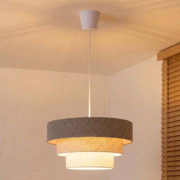 Brilagi - Lestenec na kablu LUNETA 1xE27/60W/230V Ø 40 cm siva/kremna/bela