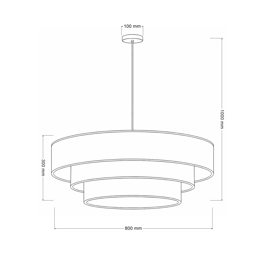 Brilagi - Lestenec na kablu LUNETA 3xE27/60W/230V, premer 80 cm, bež/zlata