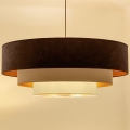 Brilagi - Lestenec na kablu LUNETA 3xE27/60W/230V premer 80 cm rjava/bež/krem