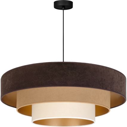 Brilagi - Lestenec na kablu LUNETA 3xE27/60W/230V premer 80 cm rjava/bež/krem