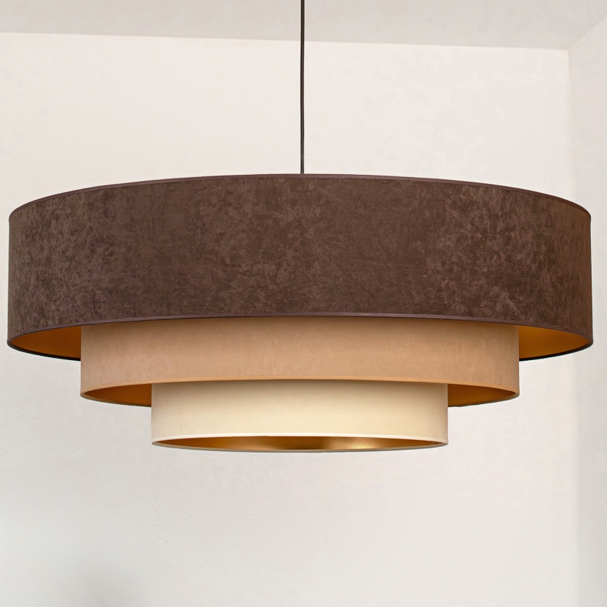 Brilagi - Lestenec na kablu LUNETA 3xE27/60W/230V premer 80 cm rjava/bež/krem