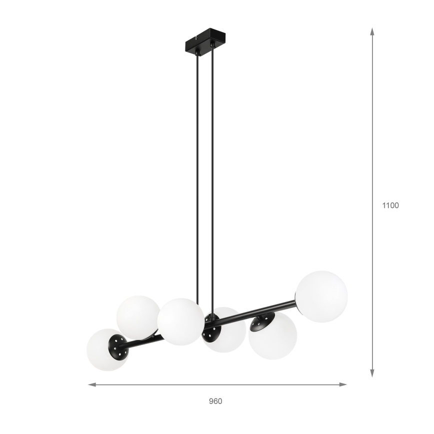 Brilagi - Lestenec na kablu MALONY 6xE14/20W/230V črna