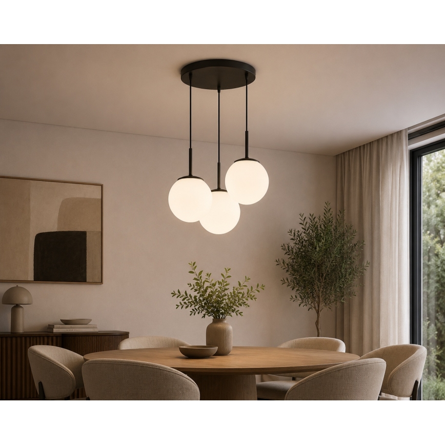 Brilagi - Lestenec na kablu MILO 3xE27/60W/230V črna