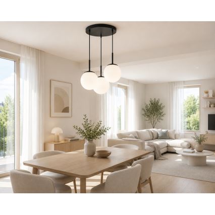 Brilagi - Lestenec na kablu MILO 3xE27/60W/230V črna