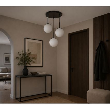 Brilagi - Lestenec na kablu MILO 3xE27/60W/230V črna