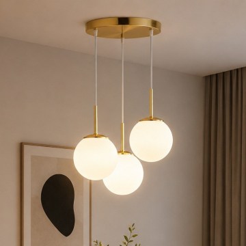 Brilagi - Lestenec na kablu MILO 3xE27/60W/230V zlati