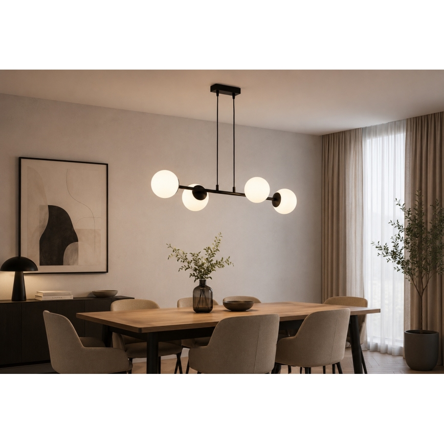 Brilagi - Lestenec na kablu MILO 4xE27/60W/230V črna