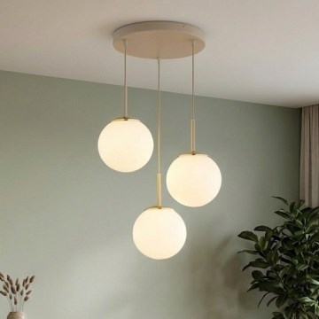 Brilagi - lestenec na kablu MILO ECRU 3xE27/60W/230V bež/zlata