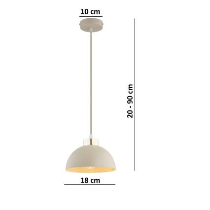 Brilagi - Lestenec na kablu MOON 1xE27/60W/230V Ø 18 cm bež/zlata