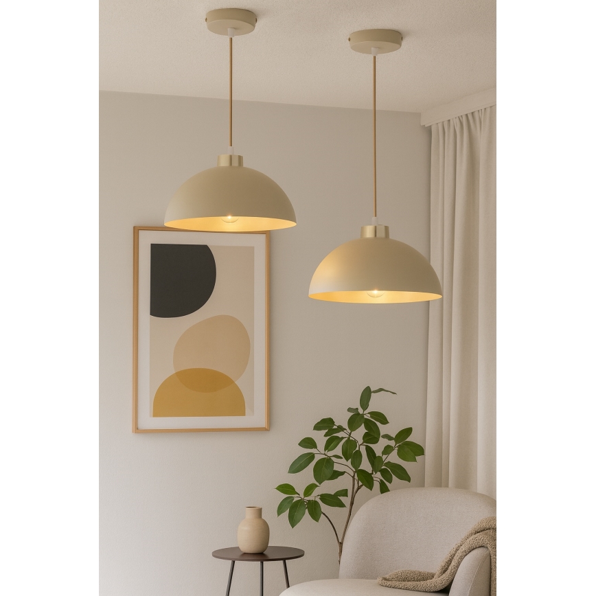 Brilagi - Lestenec na kablu MOON 1xE27/60W/230V Ø 30 cm bež/zlata