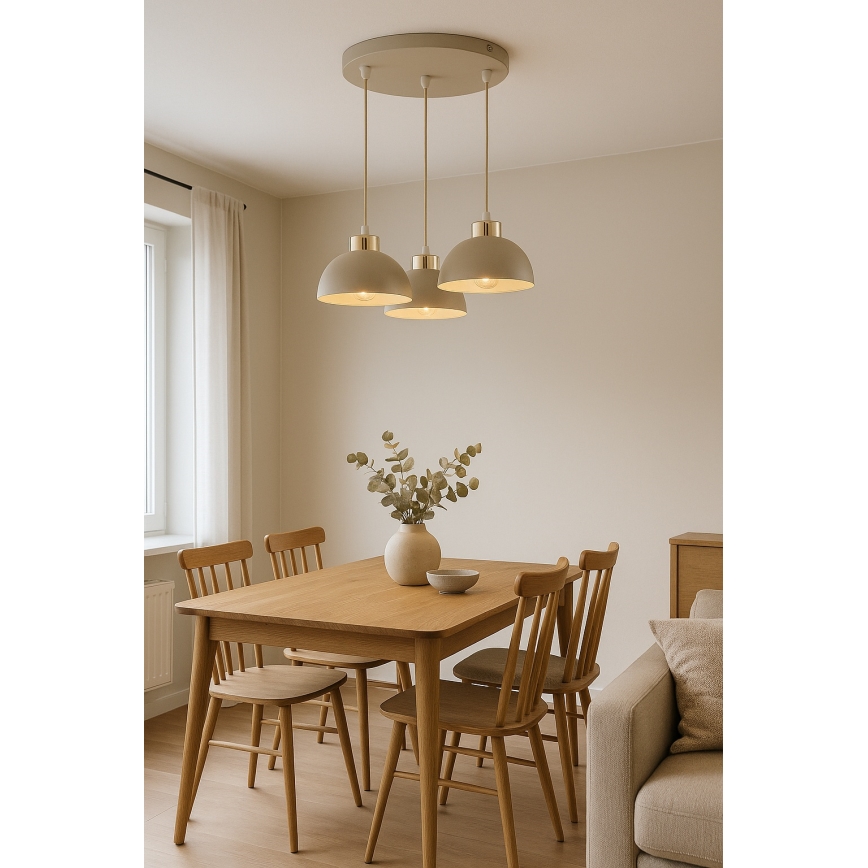 Brilagi - Lestenec na kablu MOON 3xE27/60W/230V bežna/zlata