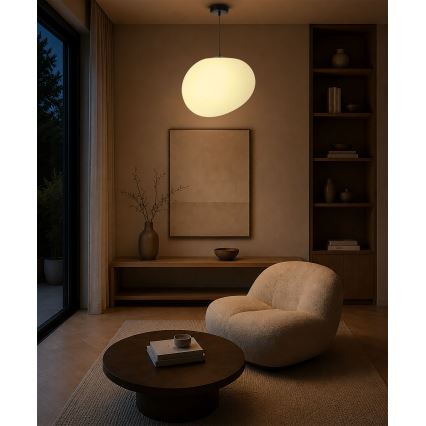 BRILAGI - Lestenec na kablu PEBBLES 1xE27/40W/230V Ø 40 cm črna