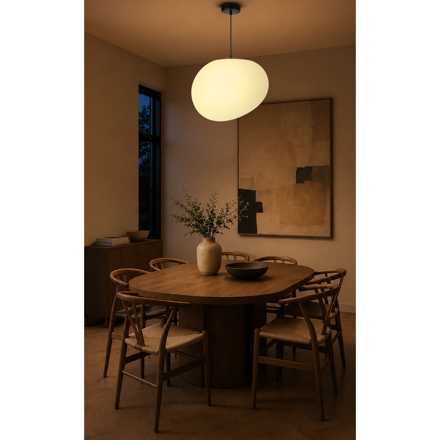 BRILAGI - Lestenec na kablu PEBBLES 1xE27/40W/230V Ø 40 cm črna