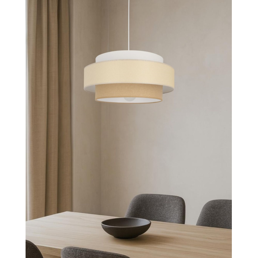 Brilagi - Lestenec na kablu RESNA 1xE27/60W/230V, premer 40 cm, v kremni/bež barvi