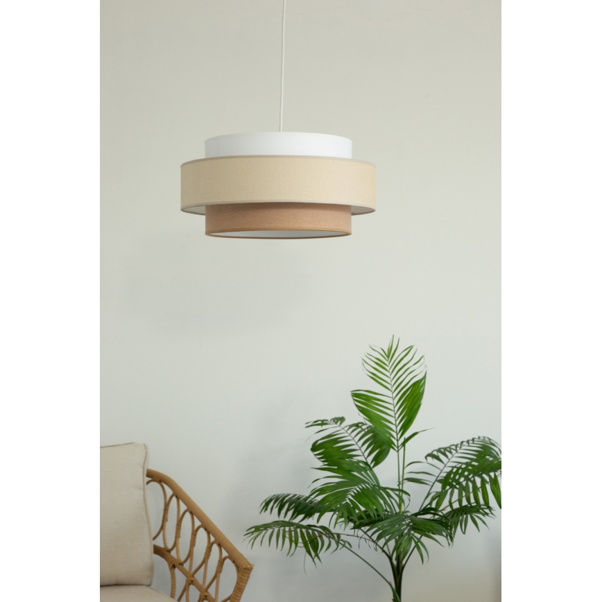 Brilagi - Lestenec na kablu RESNA 1xE27/60W/230V, premer 40 cm, v kremni/bež barvi