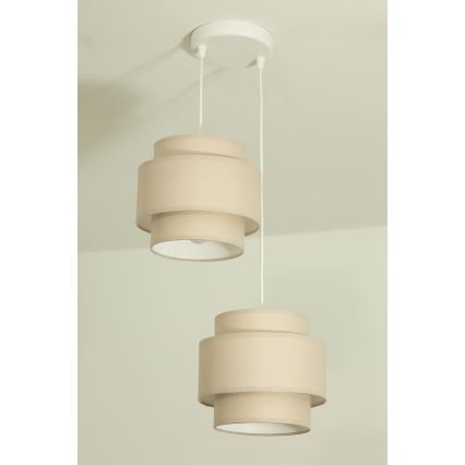 Brilagi - Lestenec na kablu RESNA 2xE27/60W/230V premer 30 cm bež