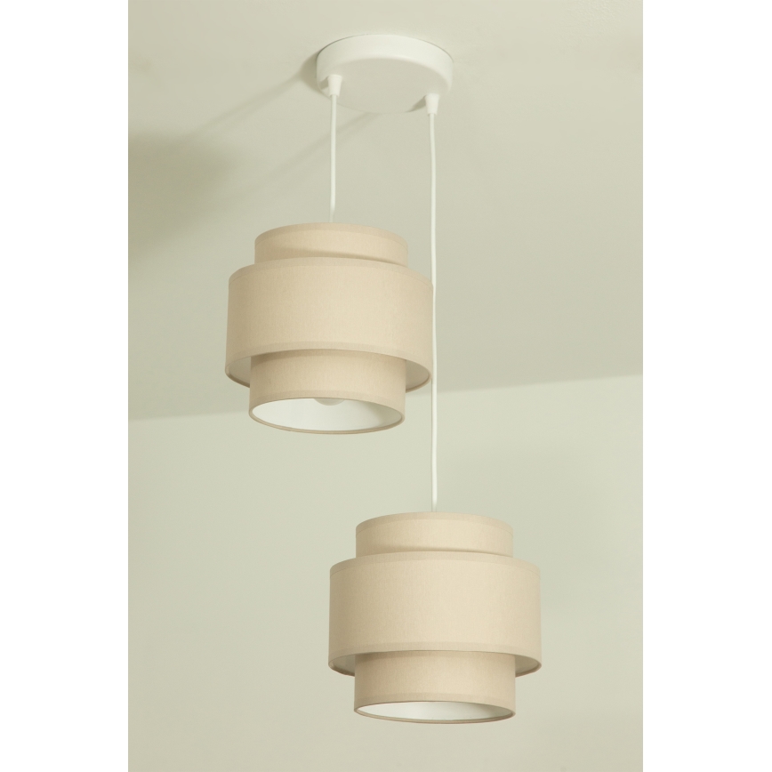 Brilagi - Lestenec na kablu RESNA 2xE27/60W/230V premer 30 cm bež