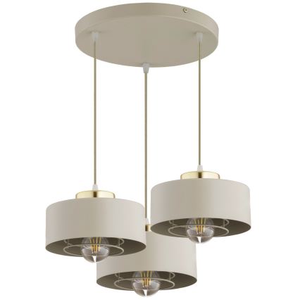 Brilagi - Lestenec na kablu SPRING 3xE27/60W/230V bež/zlata
