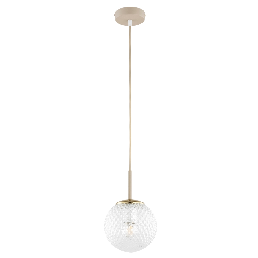 Brilagi - Lestenec na kablu STELLA 1xE27/60W/230V, premer 15 cm, bež/zlat