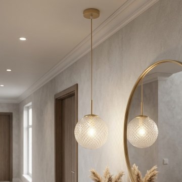 Brilagi - Lestenec na kablu STELLA 1xE27/60W/230V Ø 18 cm bež/zlata