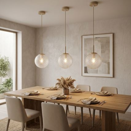 Brilagi - Lestenec na kablu STELLA 1xE27/60W/230V Ø 18 cm bež/zlata